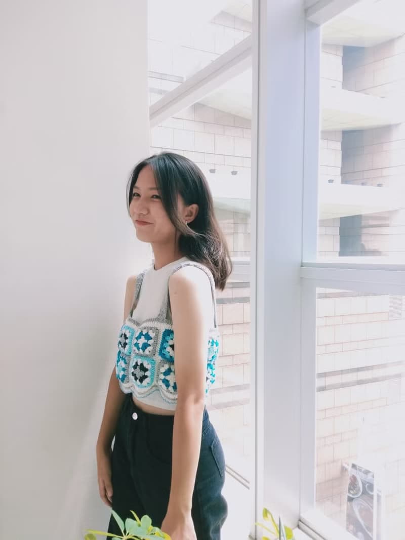 鹽系少女系列 祖母方格花磚背心