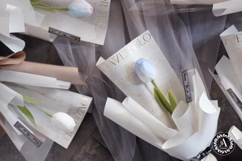 包裝花束 / 香芬皂花系列 / 單朵鬱金香小花束