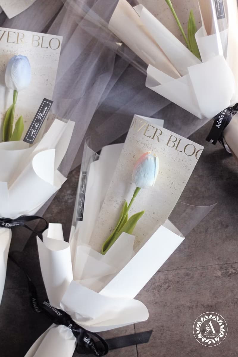 包裝花束 / 香芬皂花系列 / 單朵鬱金香小花束