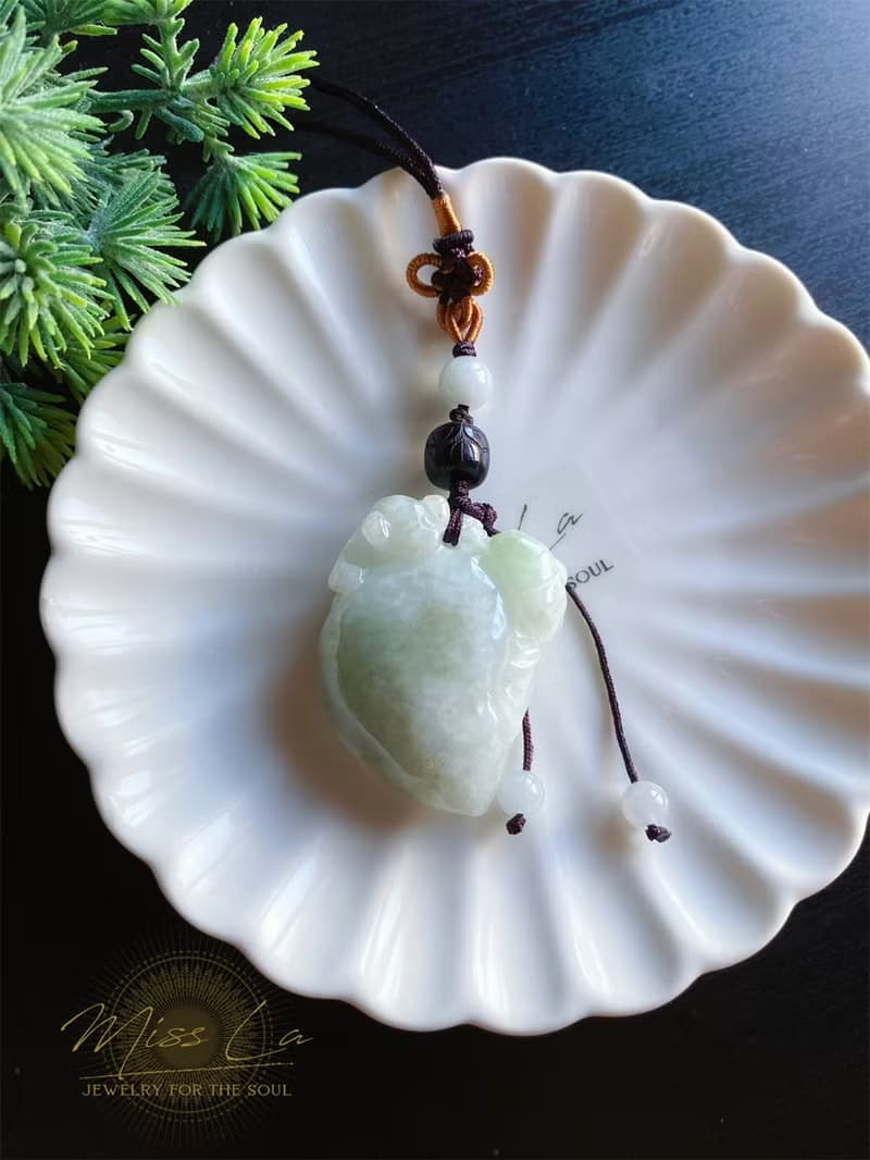 天然緬甸玉翡翠 蝙蝠捧壽 壽桃 包掛 長壽 禮物 福到 長輩