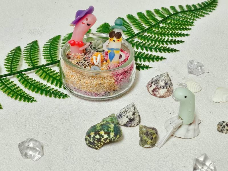 【海底世界花鰻鰻】 親子材料包 香氛蠟燭 沙畫蠟燭 免開火