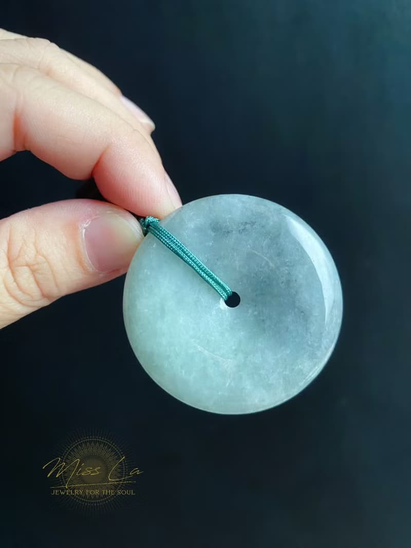 天然緬甸玉翡翠 烏雞 綠底 平安扣 黑檀木 綠松 包掛 手機掛 禮物