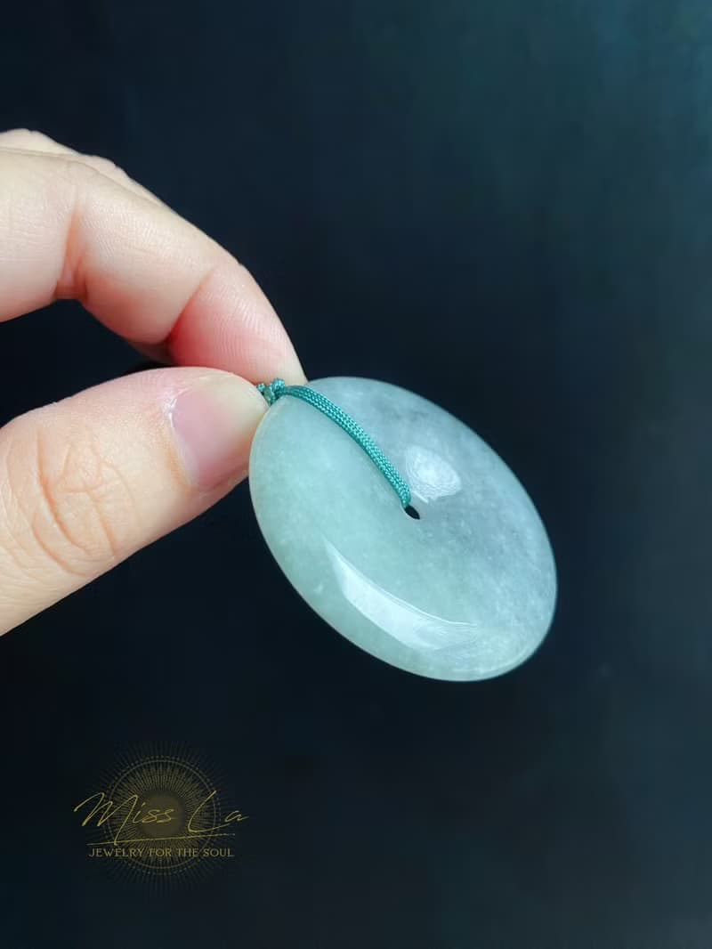 天然緬甸玉翡翠 烏雞 綠底 平安扣 黑檀木 綠松 包掛 手機掛 禮物