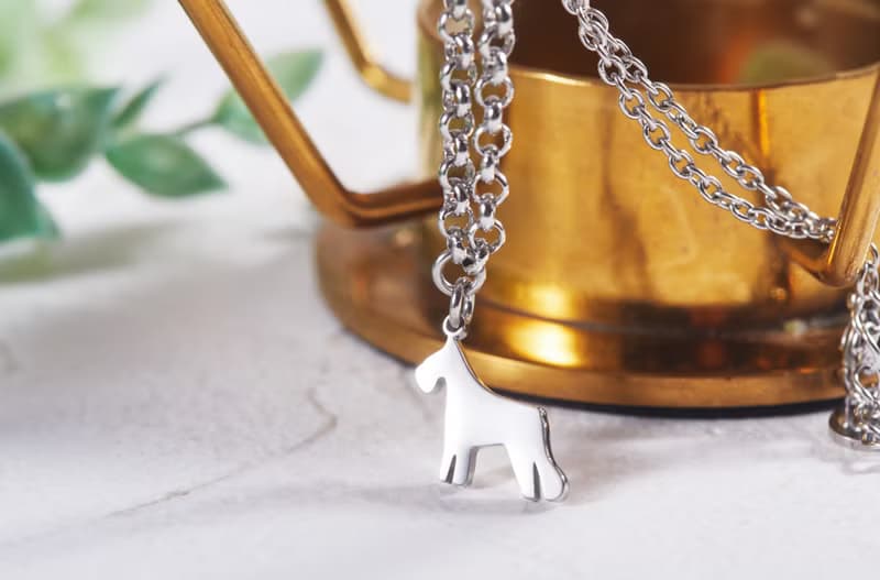 雪納瑞手鍊 - 狗狗背影系列- 抗敏醫療鋼