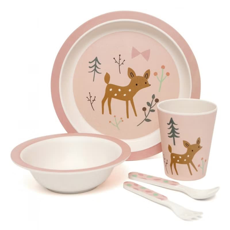 【絕版出清】荷蘭Petit Monkey 竹纖維叉匙組-小鹿