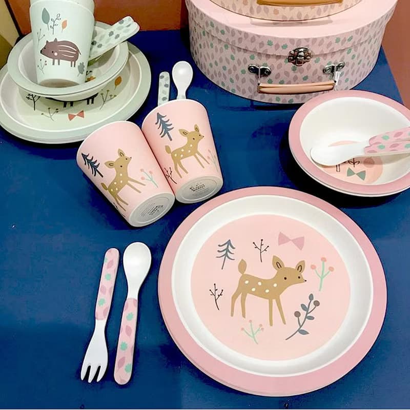 【絕版出清】荷蘭Petit Monkey 竹纖維叉匙組-小鹿