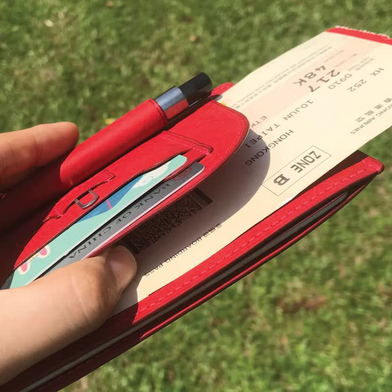【Passport套/護照夾】紅色磨砂牛皮/旅行/多色可選/手工製造