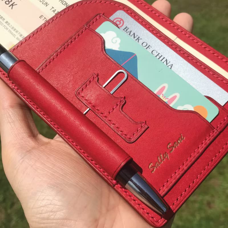 【Passport套/護照夾】紅色磨砂牛皮/旅行/多色可選/手工製造