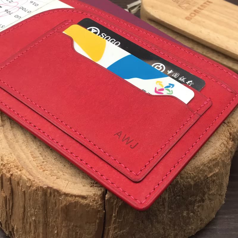 【Passport套/護照夾】紅色磨砂牛皮/旅行/多色可選/手工製造