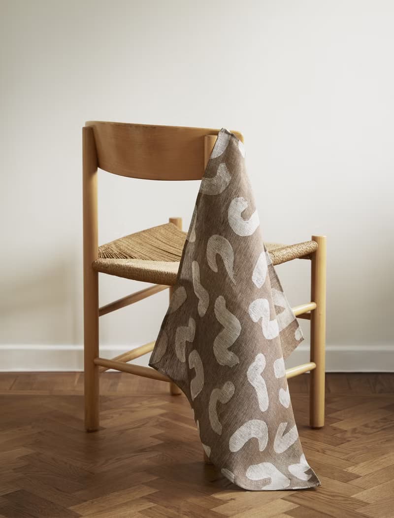 北歐設計款–日系粗麵條茶巾  UDON TEA TOWEL,BROWN