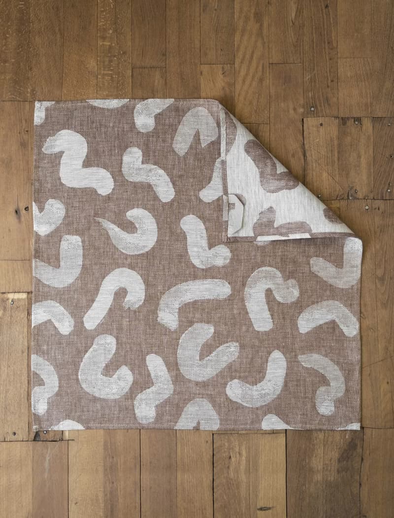 北歐設計款–日系粗麵條茶巾  UDON TEA TOWEL,BROWN