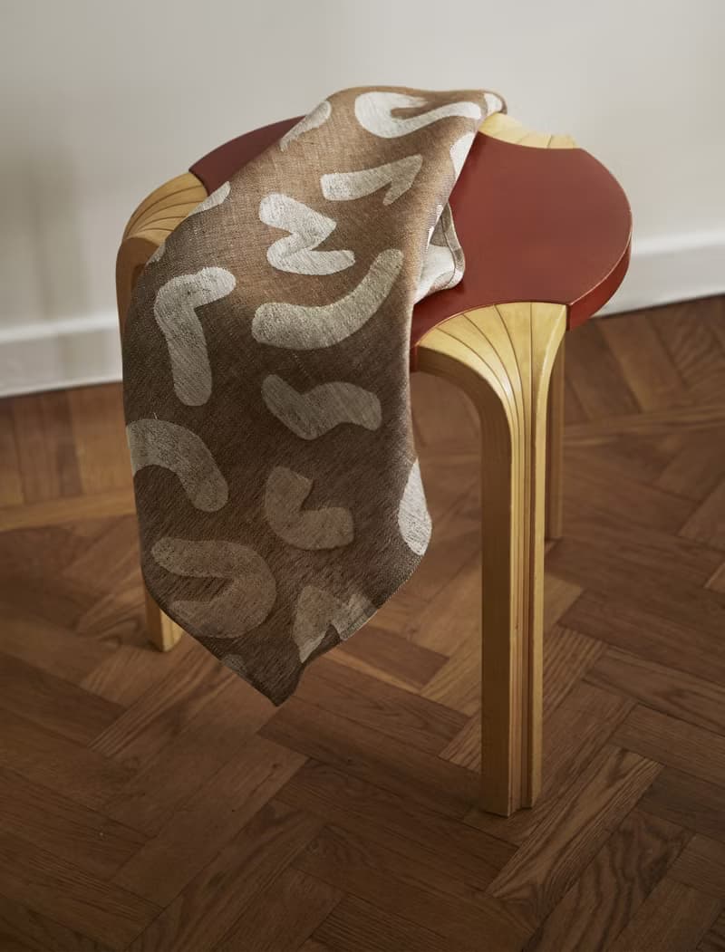 北歐設計款–日系粗麵條茶巾  UDON TEA TOWEL,BROWN