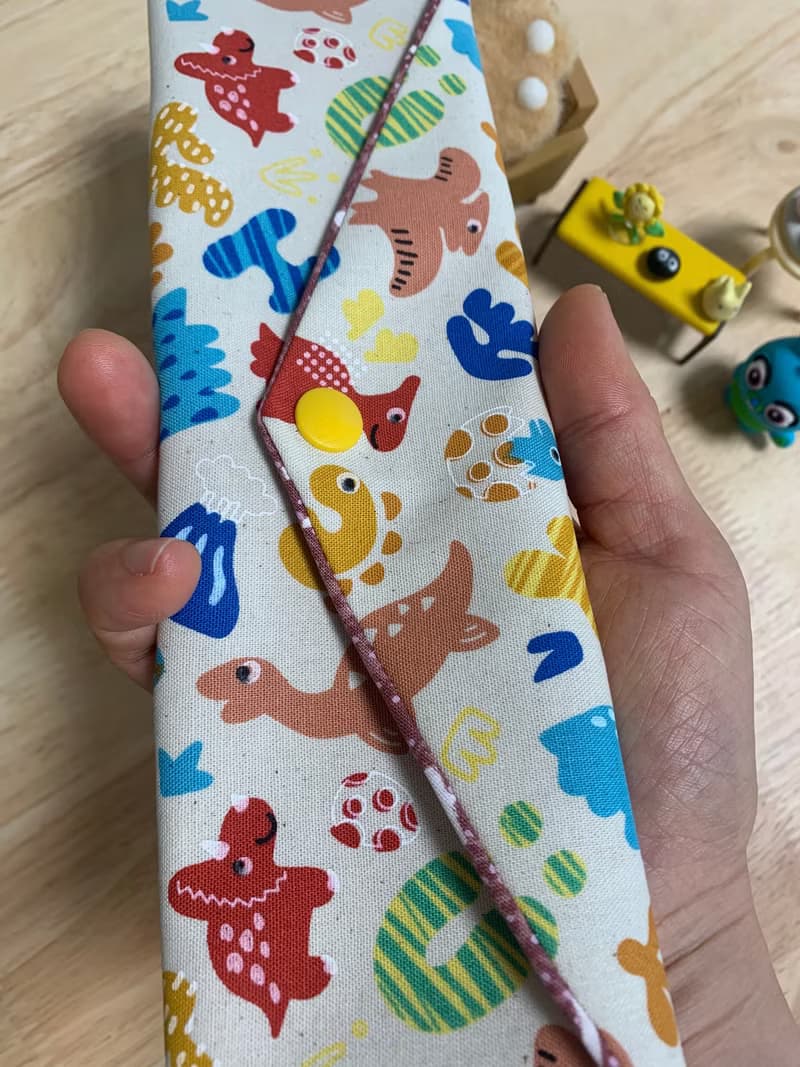 文青風環保純棉筷袋 萌萌侏羅紀 質感原胚 日本 潮物 收納 手作餐