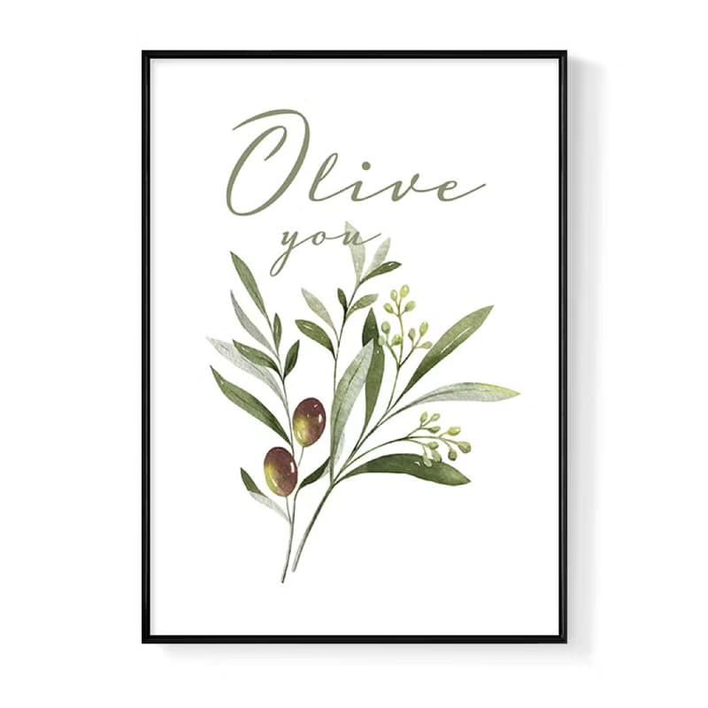 Olive you • 說愛你 - 送禮 告白禮物 花束掛畫/情侶紀念/儀式感