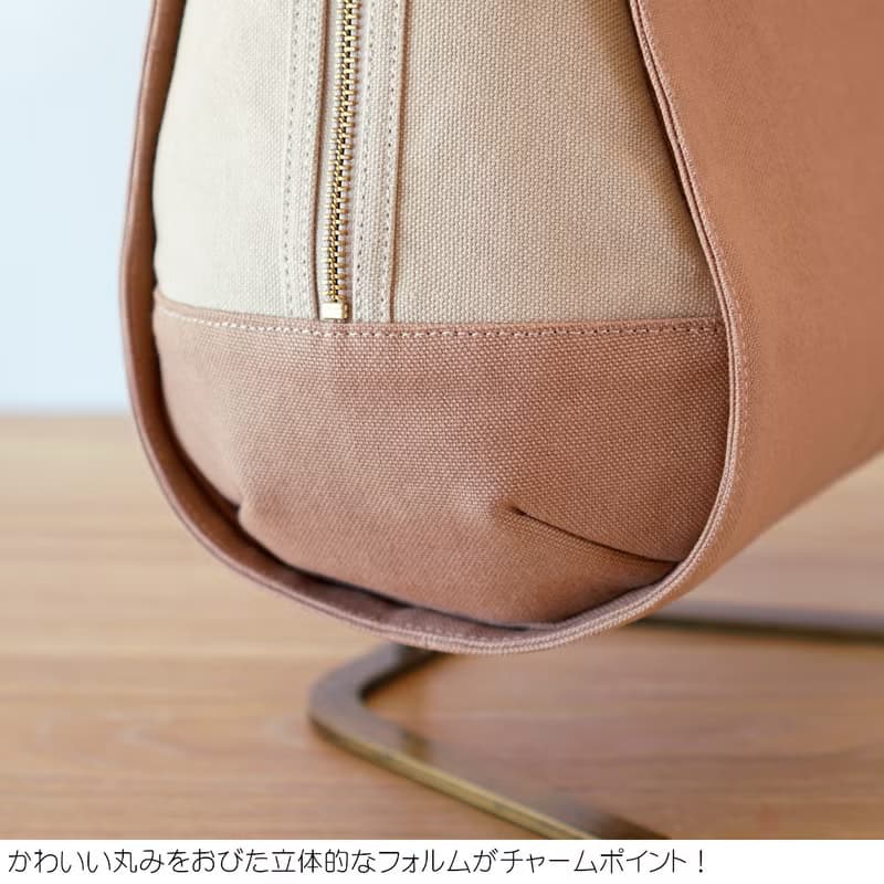 ワッフル / カーキ × アイボリー 【受注制作】 Trocco 帆布バッグ