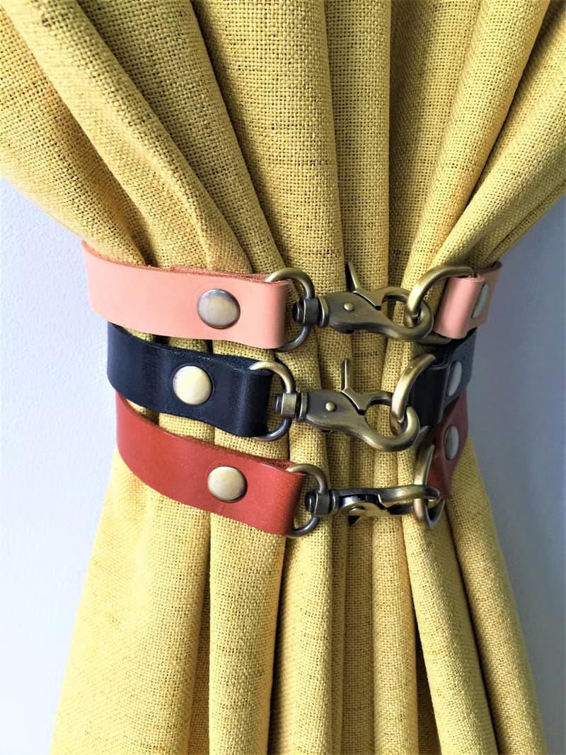 皮革窗簾綁帶//簡約主義//家居裝飾//窗簾//窗簾綁帶