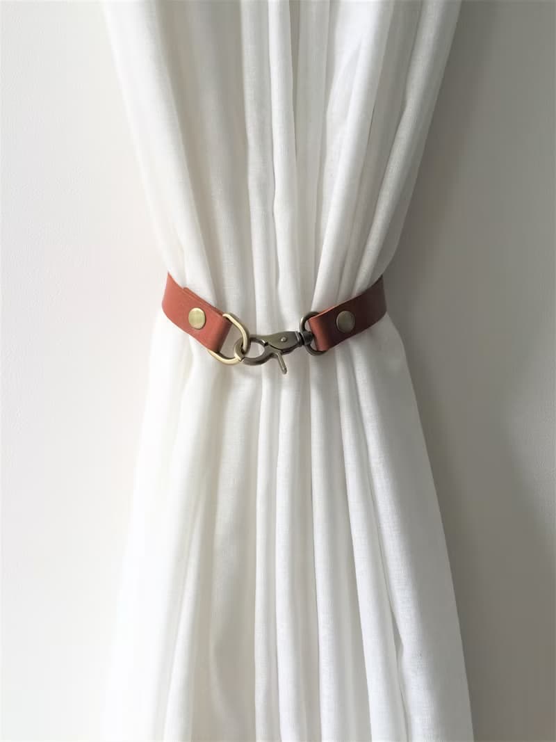 皮革窗簾綁帶//簡約主義//家居裝飾//窗簾//窗簾綁帶