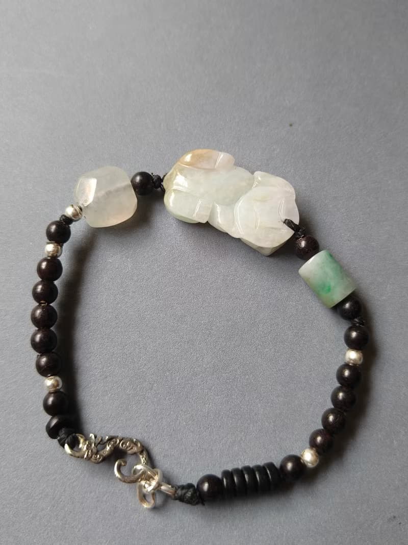 -轉念成福- 天然緬甸翡翠貔貅 本命年手鍊 招財守護 心念守玉 01