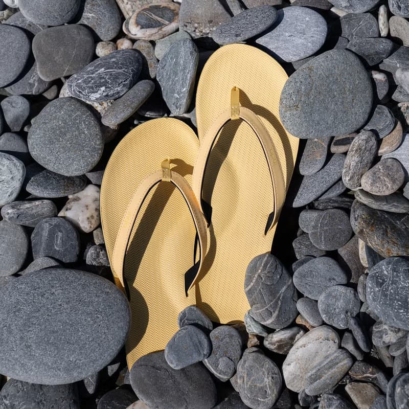 indosole 環保拖鞋 經典款 蜜粉黃 女