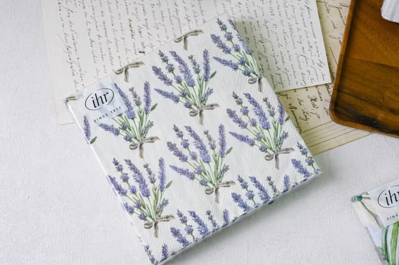 德國餐巾紙-BOUQUET OF LAVENDER薰衣草花束 (奶油色)