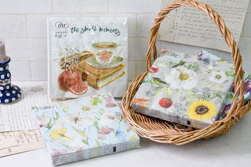 德國餐巾紙-BOUQUET OF LAVENDER薰衣草花束 (奶油色)