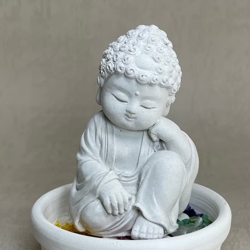 佛像擺飾 五行水晶礦石擴香之悟道小盤水晶套組 佛 水晶 招財