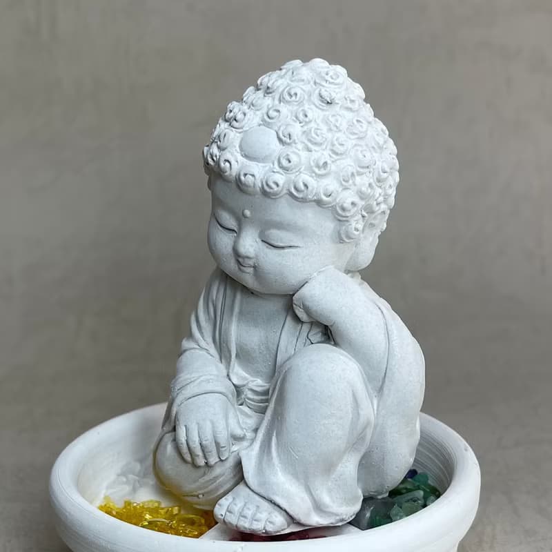 佛像擺飾 五行水晶礦石擴香之悟道小盤水晶套組 佛 水晶 招財