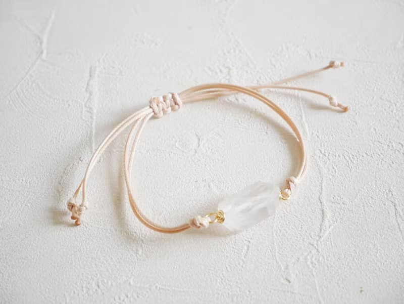 白水晶手繩 天然水晶手鍊 礦石手環 水晶手繩 情侶手繩 朋友手繩