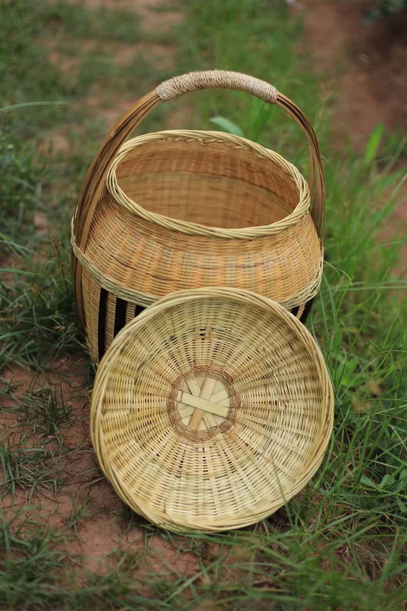 竹編系列 | 附蓋手提竹籃 | 收納 儲物 野餐 裝飾 茶道 | 現貨