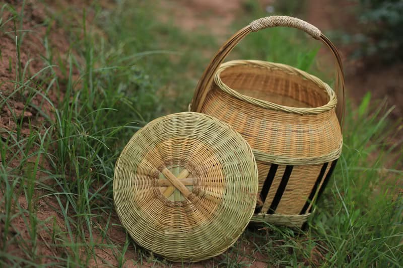 竹編系列 | 附蓋手提竹籃 | 收納 儲物 野餐 裝飾 茶道 | 現貨