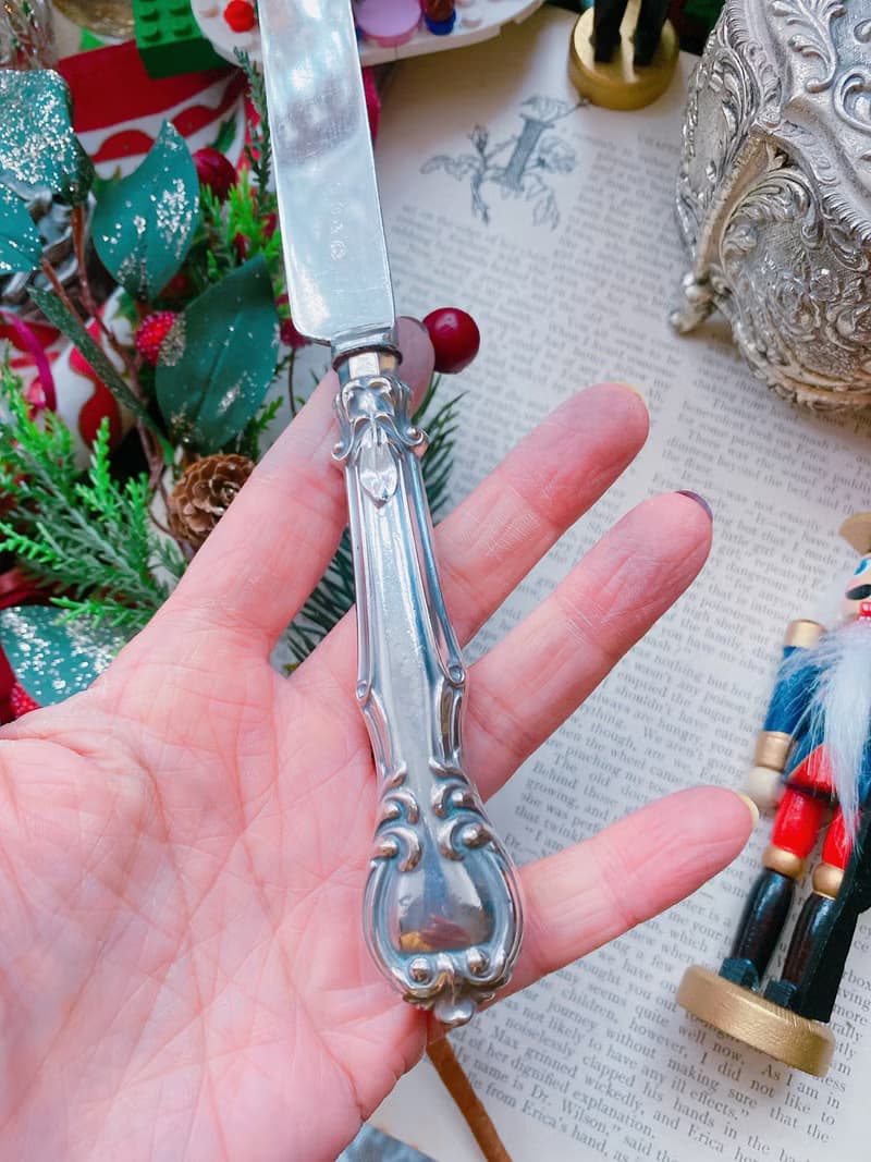 英國製1930 年鍍銀手工雕花 奶油抹刀 果醬抹刀 蛋糕抹刀吐司抹刀