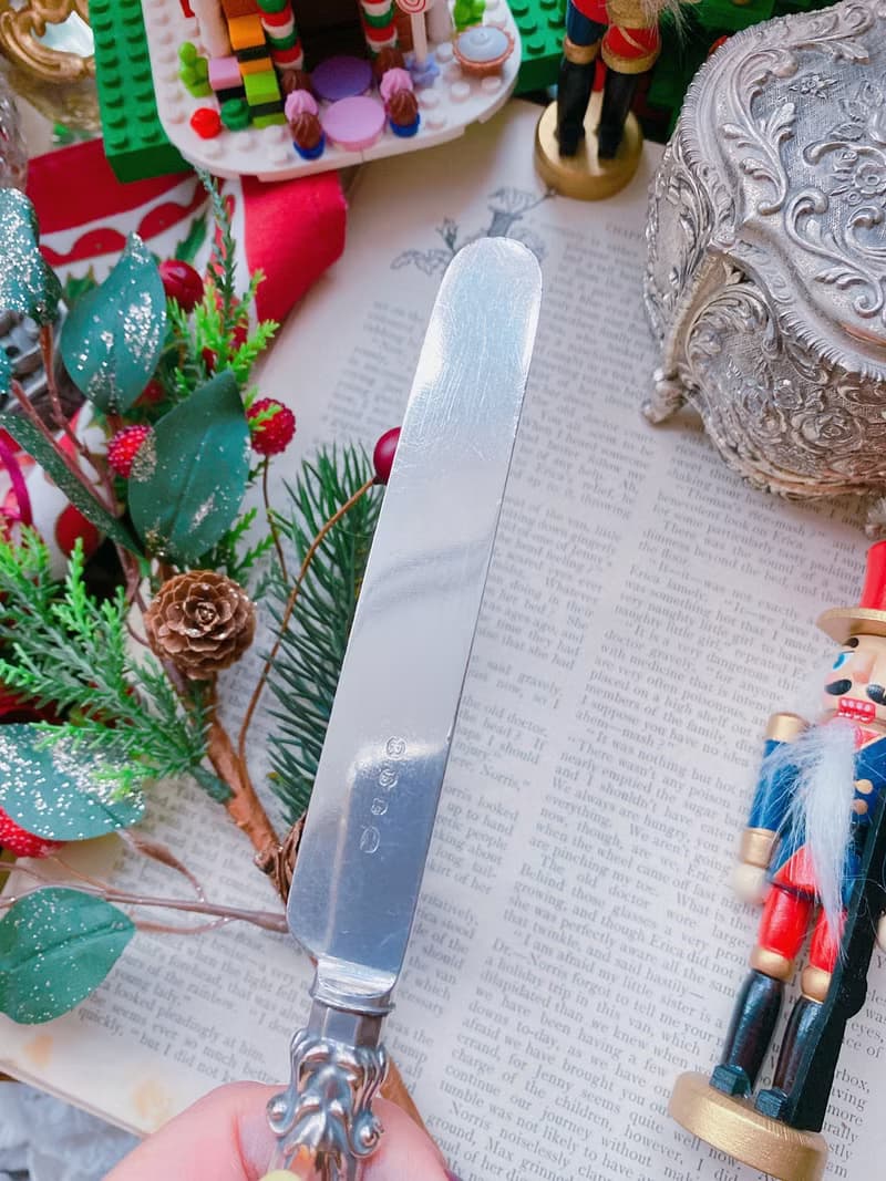 英國製1930 年鍍銀手工雕花 奶油抹刀 果醬抹刀 蛋糕抹刀吐司抹刀