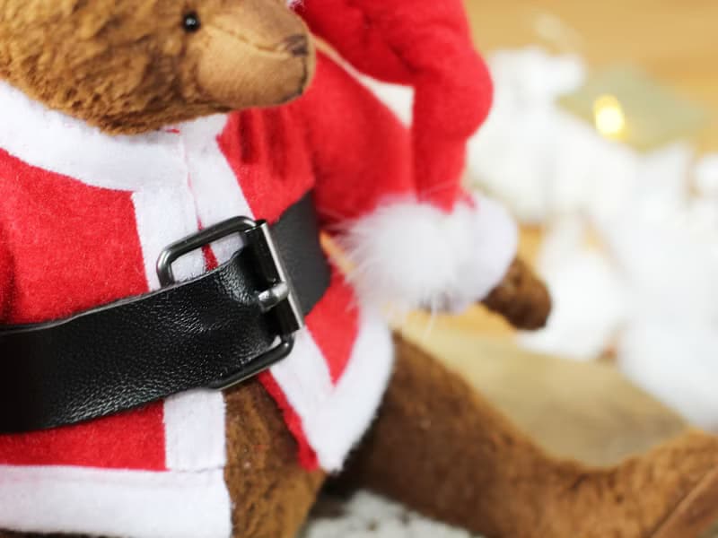 Artist Teddy bear interior toy in Santa Claus outfit, Christmas Home Décor