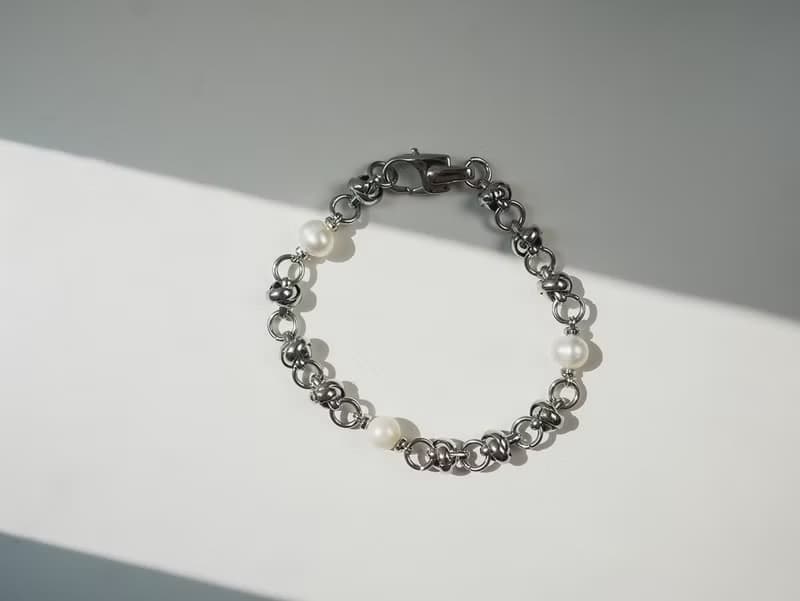 Unisex | 極晝系列 - 日 * 不鏽鋼珍珠手鍊