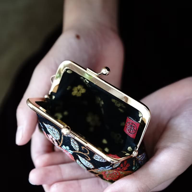 西陣織/金襴錦織小口金包/零錢包