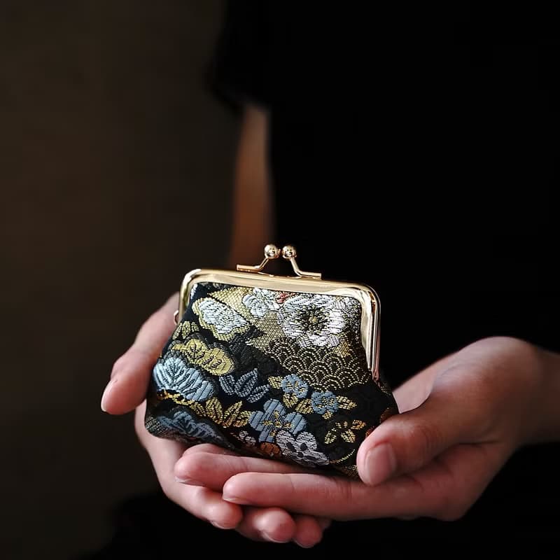 西陣織/金襴錦織小口金包/零錢包