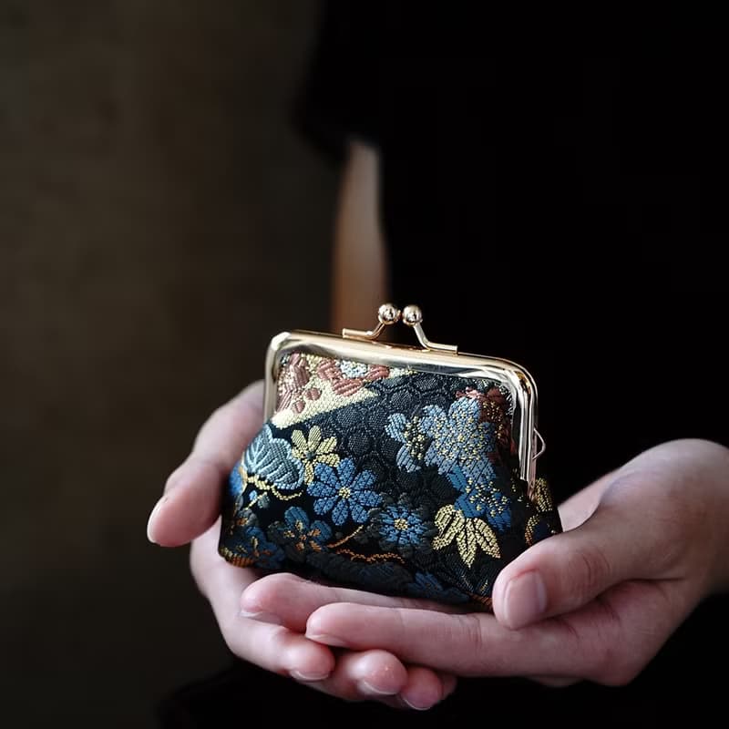 西陣織/金襴錦織小口金包/零錢包