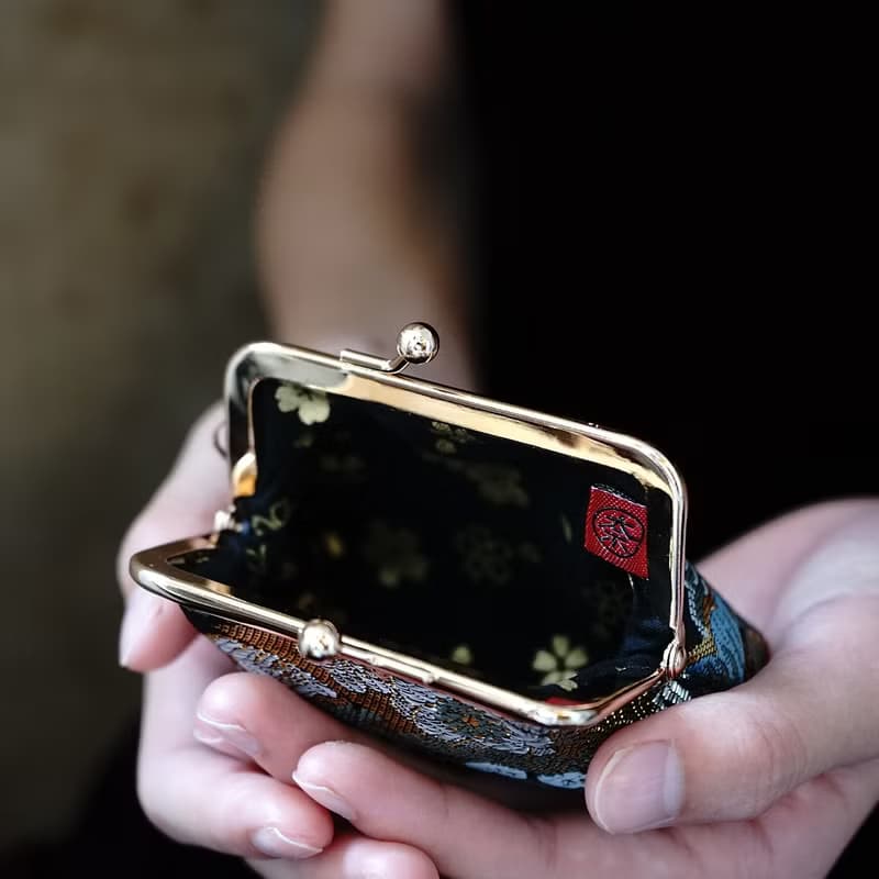 西陣織/金襴錦織小口金包/零錢包