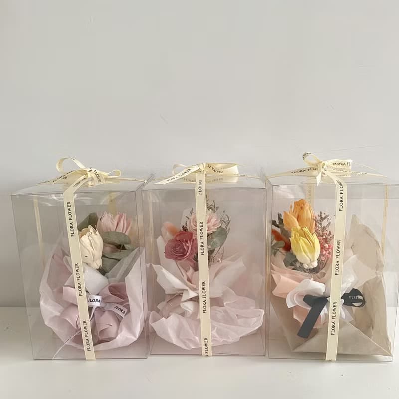 Flora Flower小巧胖丁花束-暖色調系列