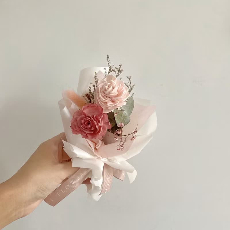 Flora Flower小巧胖丁花束-暖色調系列