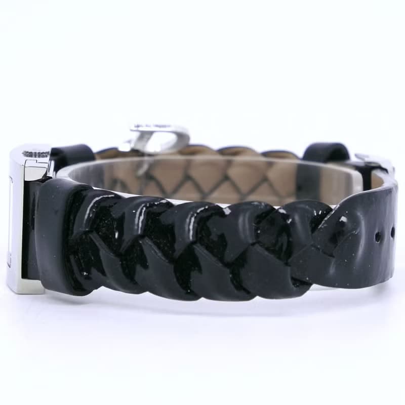 【日本直送】クリスチャンディオール Dior マリス 腕時計 D78-109 SS × レザー シルバ― クオーツ アナログ表示 黒文字盤 レディース【中古】