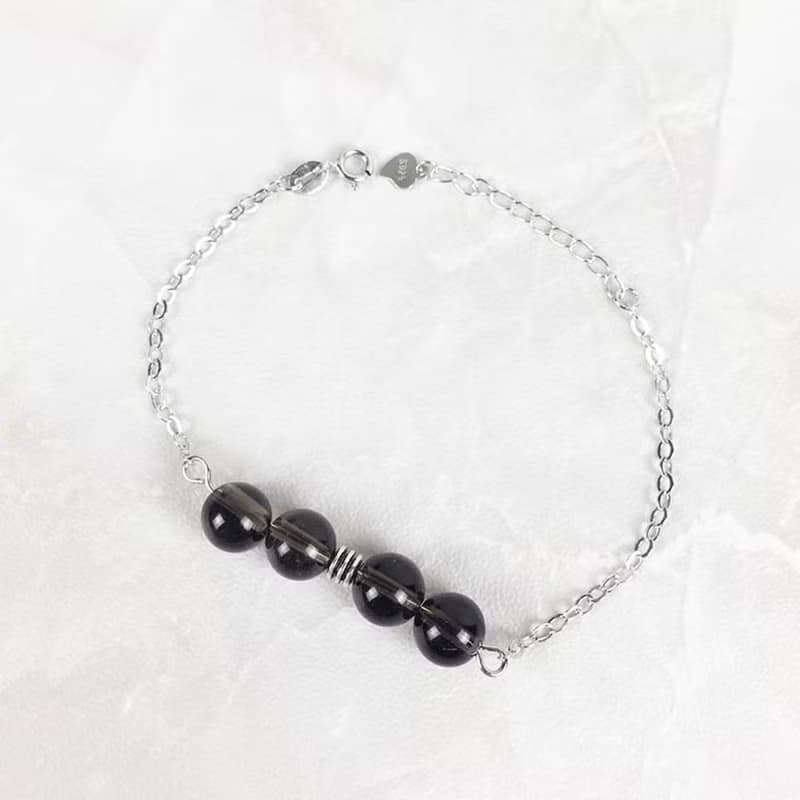 |星座系列|1~3月 茶晶 碧璽(電氣石) 海藍寶(S925x手鍊x手工製作)