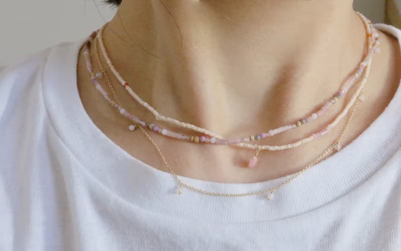 項鍊 蛋白石 天然石 - 艾斯樂 -