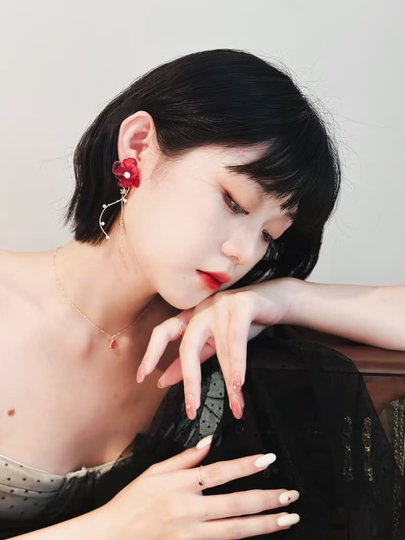 花耳環 |暮Lovely| 天然淡水珍珠 日本樹酯 花朵耳環 情人節禮盒