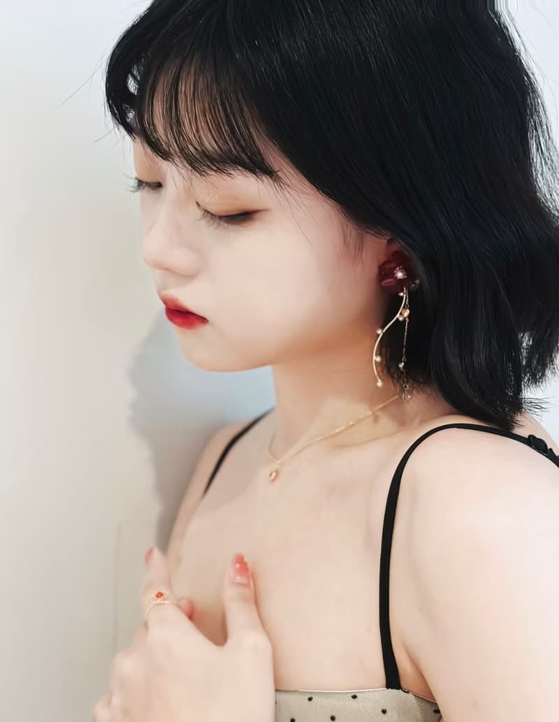 花耳環 |暮Lovely| 天然淡水珍珠 日本樹酯 花朵耳環 情人節禮盒
