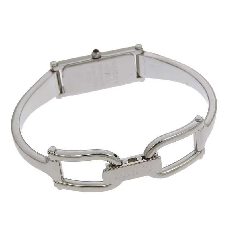 【日本直送】グッチ GUCCI 腕時計 1500L SS クオーツ アナログ表示 グレー文字盤 レディース【中古】