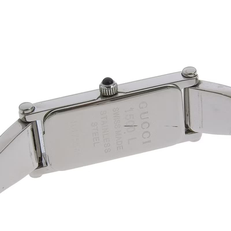 【日本直送】グッチ GUCCI 腕時計 1500L SS クオーツ アナログ表示 グレー文字盤 レディース【中古】