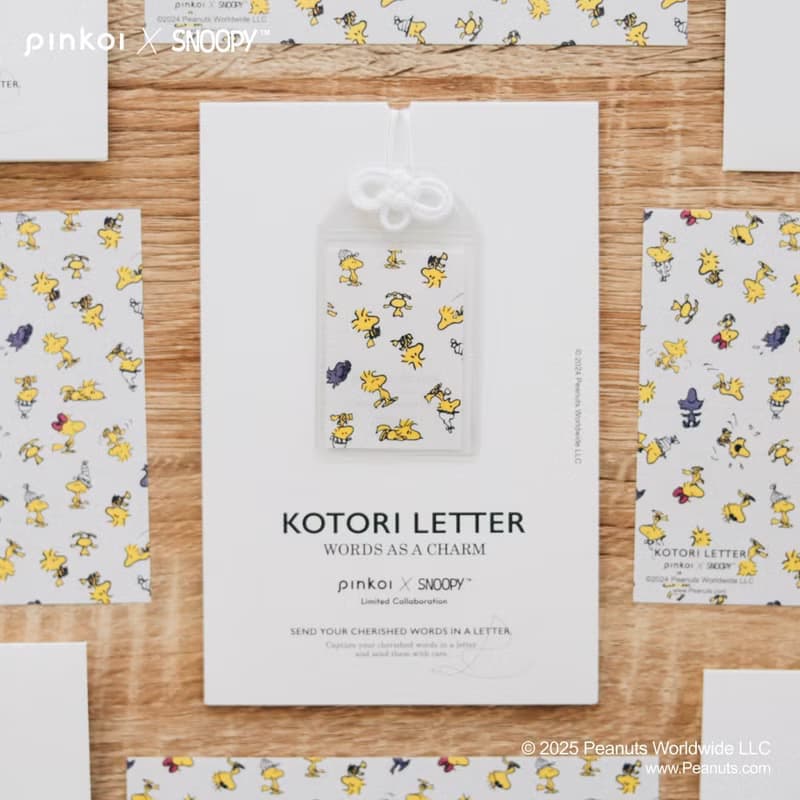 【Pinkoi x SNOOPY】SNOOPY × KOTORI LETTER(Charm Letter)  Yellow Ver.