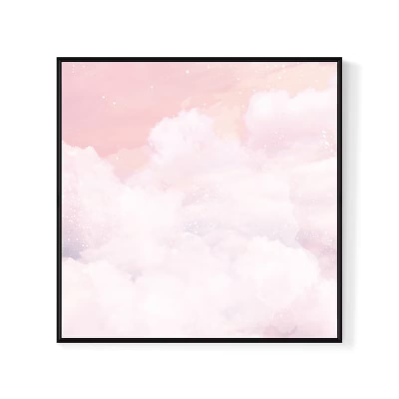 浪漫粉色雲朵 - 夢幻粉色掛畫/情人節禮物/週年紀念