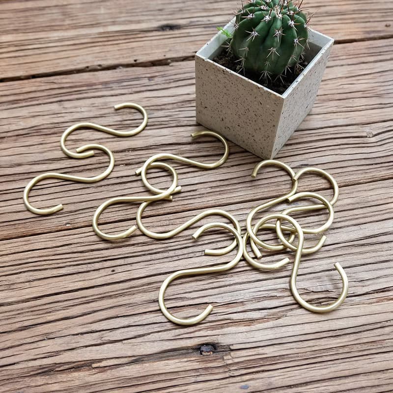 聖誕禮盒 黃銅金色復古S掛鉤 居家收納 多個裝